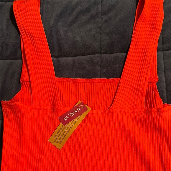 Adore Me Bold Red Ribbed Top - Picture 3 of 3